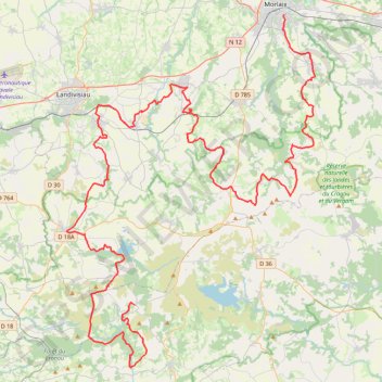 Itinéraire GR380 De Saint-Rivoal à Morlaix (Finistère), distance, dénivelé, altitude, carte, profil, trace GPS
