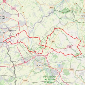 Itinéraire Lys les Lannoy, distance, dénivelé, altitude, carte, profil, trace GPS