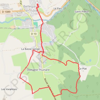 Itinéraire Vers la Mare aux Diables - Bellegarde-en-Forez, distance, dénivelé, altitude, carte, profil, trace GPS