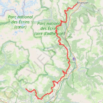 Itinéraire GR50 De Briançon à Réallon (Hautes-Alpes), distance, dénivelé, altitude, carte, profil, trace GPS