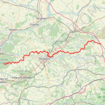 Itinéraire Amifontaine - Saint-Jean-aux-Bois, distance, dénivelé, altitude, carte, profil, trace GPS