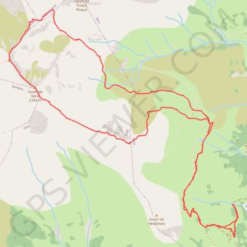 Itinéraire Soum de Nère, distance, dénivelé, altitude, carte, profil, trace GPS