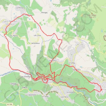 Itinéraire Chagnon, distance, dénivelé, altitude, carte, profil, trace GPS