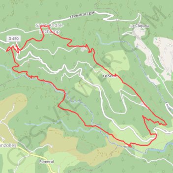 Itinéraire Saint André de Lachamps, distance, dénivelé, altitude, carte, profil, trace GPS