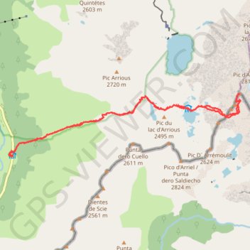 Itinéraire Pic Palas, distance, dénivelé, altitude, carte, profil, trace GPS