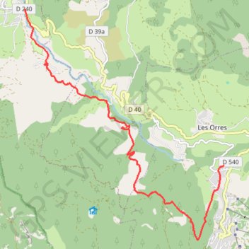 Itinéraire Descente Les Orres Barratier, distance, dénivelé, altitude, carte, profil, trace GPS