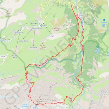 Itinéraire Refuge de la Brêche de Roland par l'Echelle des Sarradets, distance, dénivelé, altitude, carte, profil, trace GPS
