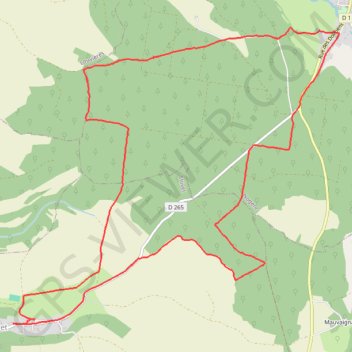 Itinéraire Thivet forêt de Marsois, distance, dénivelé, altitude, carte, profil, trace GPS