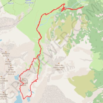 Itinéraire Lacs Ardiden, distance, dénivelé, altitude, carte, profil, trace GPS