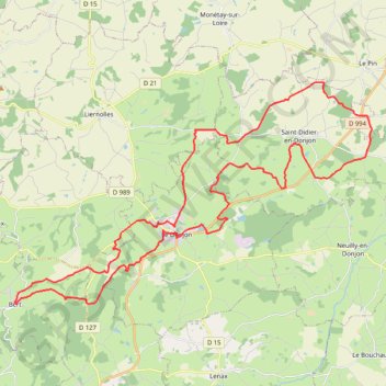 Itinéraire Le Donjon, distance, dénivelé, altitude, carte, profil, trace GPS