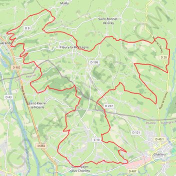 Itinéraire La Saint-Nizerote - Saint-Nizier-sous-Charlieu, distance, dénivelé, altitude, carte, profil, trace GPS