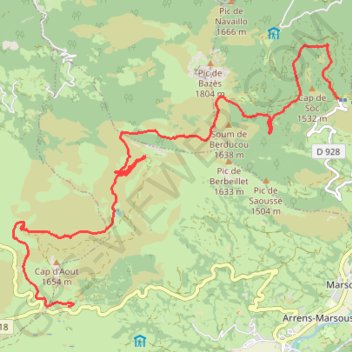 Itinéraire [Itinéraire] Circuit n°14 - Val d'Azun - Traversée Couraduque Soulor, distance, dénivelé, altitude, carte, profil, trace GPS