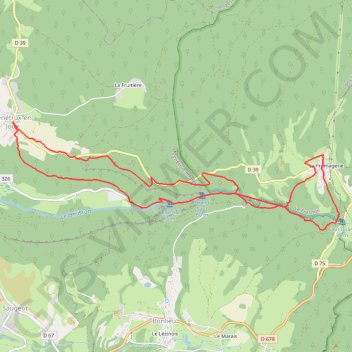 Itinéraire Cascades du Hérisson, distance, dénivelé, altitude, carte, profil, trace GPS