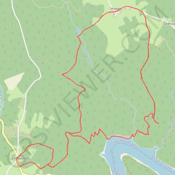 Itinéraire Les Gorges de la Dordogne - Saint-Merd-de-Lapleau - Pays d'Égletons, distance, dénivelé, altitude, carte, profil, trace GPS
