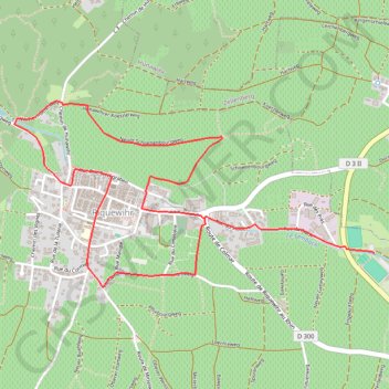 Itinéraire Entre vignes et villages - Riquewihr, distance, dénivelé, altitude, carte, profil, trace GPS