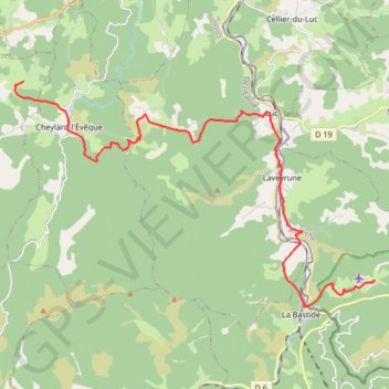 Itinéraire Fouzilhac - Notre-Dame des Neiges, distance, dénivelé, altitude, carte, profil, trace GPS