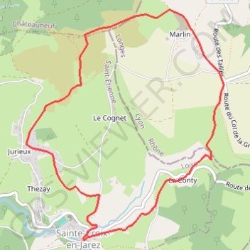 Itinéraire Croix de Marlin, distance, dénivelé, altitude, carte, profil, trace GPS