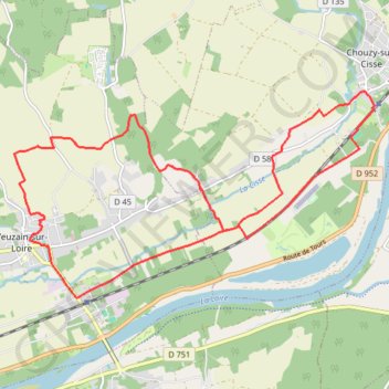 Itinéraire Vignoble et Cisse - Chouzy-sur-Cisse, distance, dénivelé, altitude, carte, profil, trace GPS