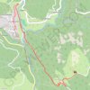 Itinéraire Descente en VTT depuis le château de Crau, distance, dénivelé, altitude, carte, profil, trace GPS