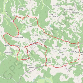 Itinéraire Campagnac-les-Quercy, distance, dénivelé, altitude, carte, profil, trace GPS