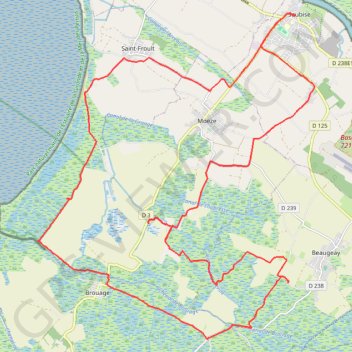 Itinéraire Soubise 36 kms, distance, dénivelé, altitude, carte, profil, trace GPS