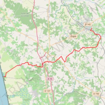 Itinéraire Circuit Véloroute - "Rayonnantes de Haute Saintonge N°5 et N°6" - "Jonzac - Mirambeau - Vitrezay", distance, dénivelé, altitude, carte, profil, trace GPS