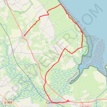 Itinéraire Parcours de la côte, distance, dénivelé, altitude, carte, profil, trace GPS