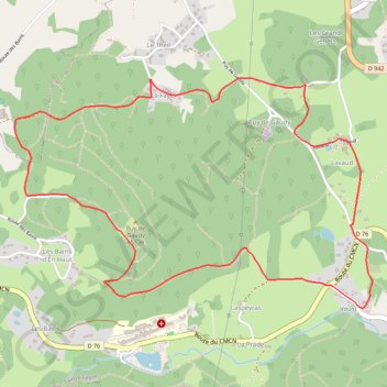 Itinéraire Le Puy de Gaudy - Sainte-Feyre, distance, dénivelé, altitude, carte, profil, trace GPS