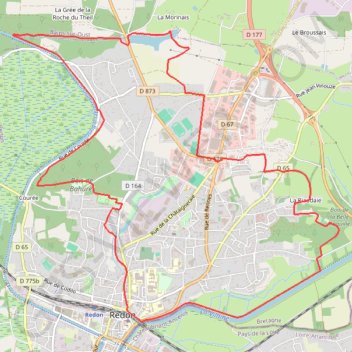 Itinéraire De la Belle Anguille au bois de Bahurel - Redon, distance, dénivelé, altitude, carte, profil, trace GPS