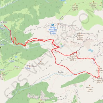 Itinéraire Pointe de Bénevent, distance, dénivelé, altitude, carte, profil, trace GPS