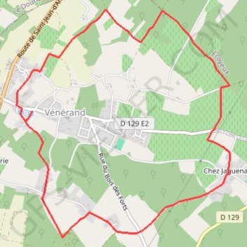 Itinéraire Circuit des Fontaines - Vénérand, distance, dénivelé, altitude, carte, profil, trace GPS