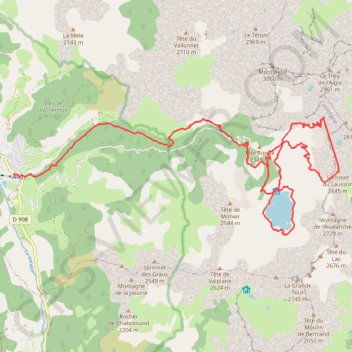 Itinéraire Lac Allos-Garrets, distance, dénivelé, altitude, carte, profil, trace GPS