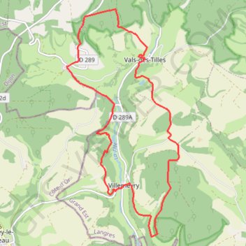 Itinéraire Le Vals des Tilles - Chalmessin, distance, dénivelé, altitude, carte, profil, trace GPS