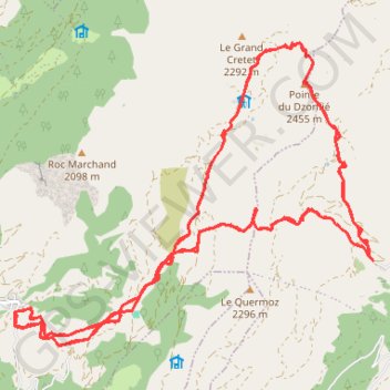 Itinéraire Tour de la Pointe de Dzonfié, distance, dénivelé, altitude, carte, profil, trace GPS