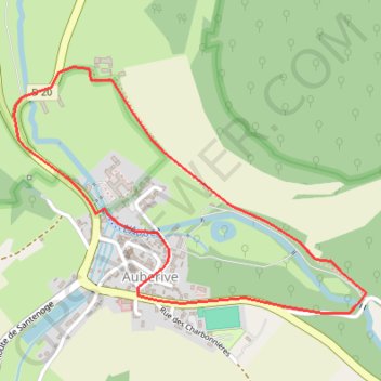 Itinéraire Le Pont Griselin - Auberive, distance, dénivelé, altitude, carte, profil, trace GPS