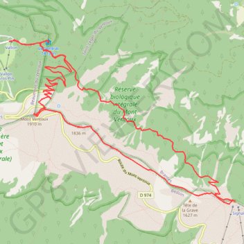Itinéraire Baronnies - Crêtes du Ventoux, distance, dénivelé, altitude, carte, profil, trace GPS