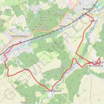 Itinéraire De Breuillet à Saint-Cheron, distance, dénivelé, altitude, carte, profil, trace GPS