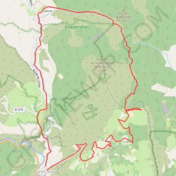 Itinéraire Baronnies - Tour Saint May, distance, dénivelé, altitude, carte, profil, trace GPS