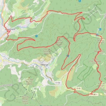 Itinéraire Autour du Grand Ventron, distance, dénivelé, altitude, carte, profil, trace GPS