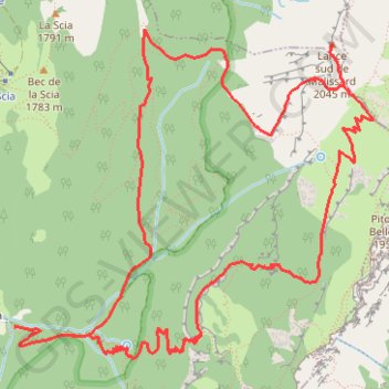 Itinéraire La Lance Sud de Malissard, distance, dénivelé, altitude, carte, profil, trace GPS