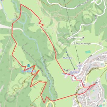 Itinéraire Aussois, Clotte Plan d'Aval, distance, dénivelé, altitude, carte, profil, trace GPS