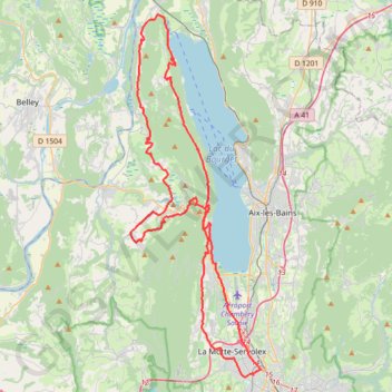 Itinéraire Randonnée cyclo des ducs de Savoie - Chambéry, distance, dénivelé, altitude, carte, profil, trace GPS