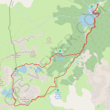 Itinéraire Lacs d'ayous, distance, dénivelé, altitude, carte, profil, trace GPS