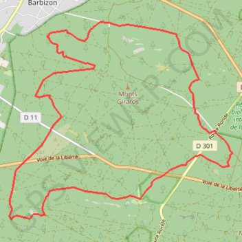 Itinéraire De Franchard à Apremont, distance, dénivelé, altitude, carte, profil, trace GPS