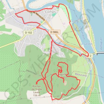 Itinéraire Abbaye Saint Roman, distance, dénivelé, altitude, carte, profil, trace GPS