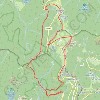 Itinéraire Ballon d'Alsace côté jumenterie, distance, dénivelé, altitude, carte, profil, trace GPS