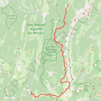 Itinéraire Traversee Hauts Plateaux du Vercors - Queyrie, distance, dénivelé, altitude, carte, profil, trace GPS