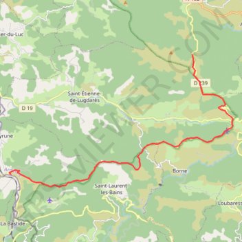 Itinéraire De Bel-air à la Bastide-Puylaurent, distance, dénivelé, altitude, carte, profil, trace GPS