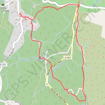Itinéraire Banne - Le Poujol, distance, dénivelé, altitude, carte, profil, trace GPS