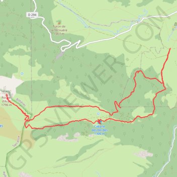 Itinéraire Crête de Saubajot et Rocher d'Aran depuis le plateau de Houndas, distance, dénivelé, altitude, carte, profil, trace GPS